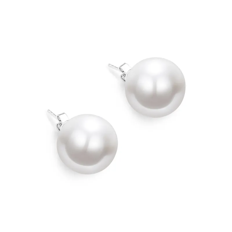 GAONAS 925 Silver Imitation Pearl Stud Earrings Women's-1