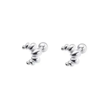 Shang Qianyi S999 Fine Silver Stud Earrings Women's