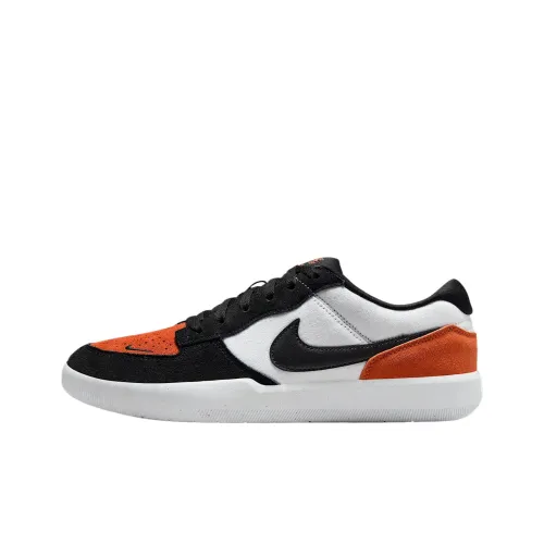 Nike SB Force 58 Anti Slip And Wear Resistant Breathable Low Top Skateboard Shoes Unisex Black White