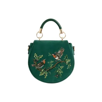 Fable Polyester One Shoulder Handbags Medium Size Women's Green