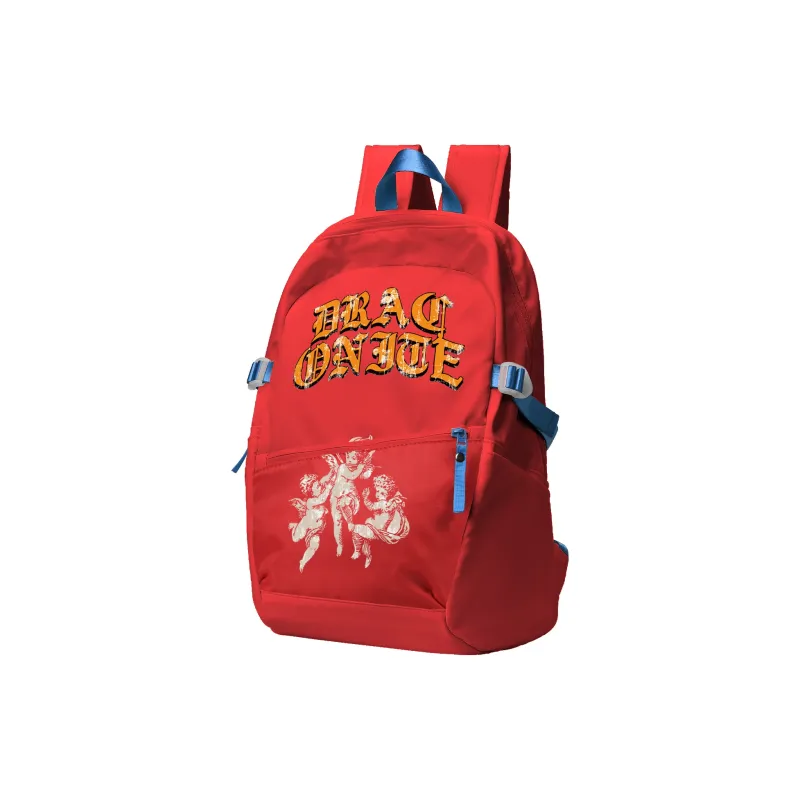 DRACONITE Polyester Students Backpack Unisex Red-1