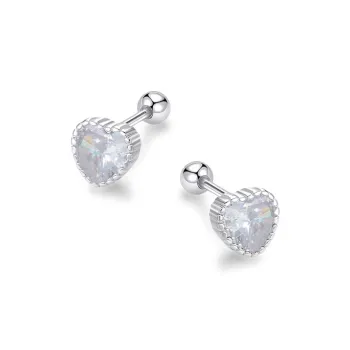 ETAHLOVE Sterling Silver Stud Earrings Women's Couple's Birthday Surprise Anniversary Commemoration