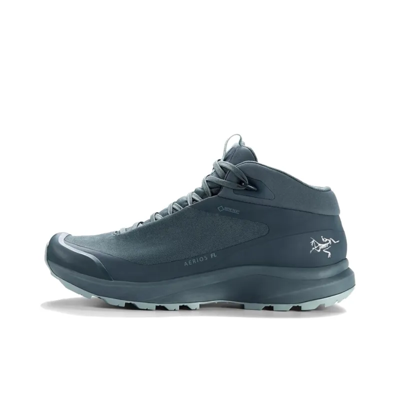 Arcteryx AERIOS FL GTX Anti-Slip Wear-Resistant Mid-Top Trekking Shoes Women's Black Cyan-0
