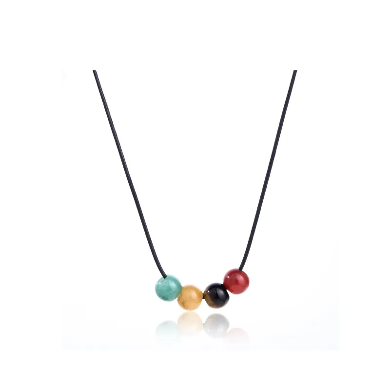 FOREVER MELODY Tiger's Eye Stone Necklaces Unisex-16