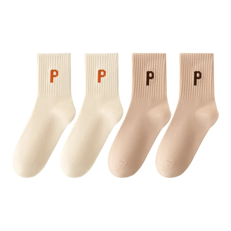 MIIOW Trend Party Series Mid Calf Socks Unisex 4 Pack-8