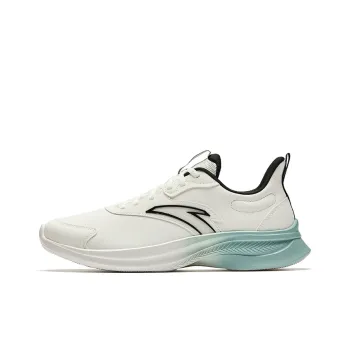 Anta Hydrogen Run Anti Slip Wear Resistant Low Top Running Shoes Men's White Black