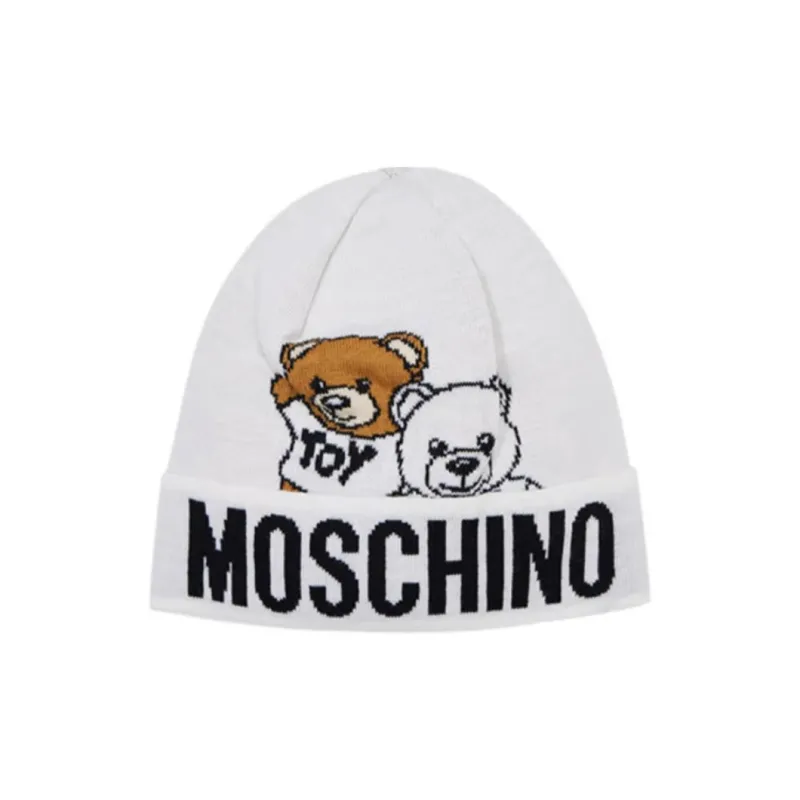 MOSCHINO Wool Beanies Women's White-0
