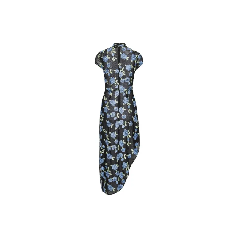 Rotate Mesh Asymmetric Maxi Dress-1