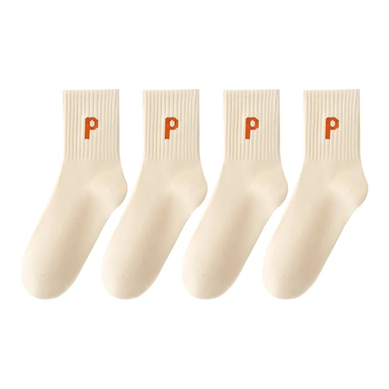 MIIOW Trend Party Series Mid Calf Socks Unisex 4 Pack-10