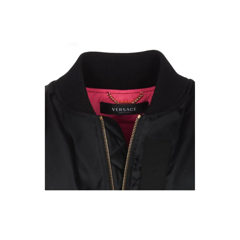 VERSACE Logo print Bomber Jacket-2