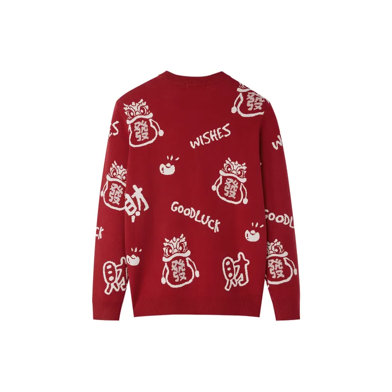 HLA Knitwear Men Red Pattern 08-1