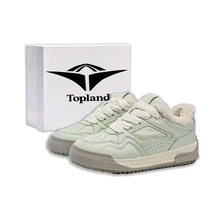 Topland Thermal Coverage Height Increasing Low Top Skateboard Shoes Women's-17
