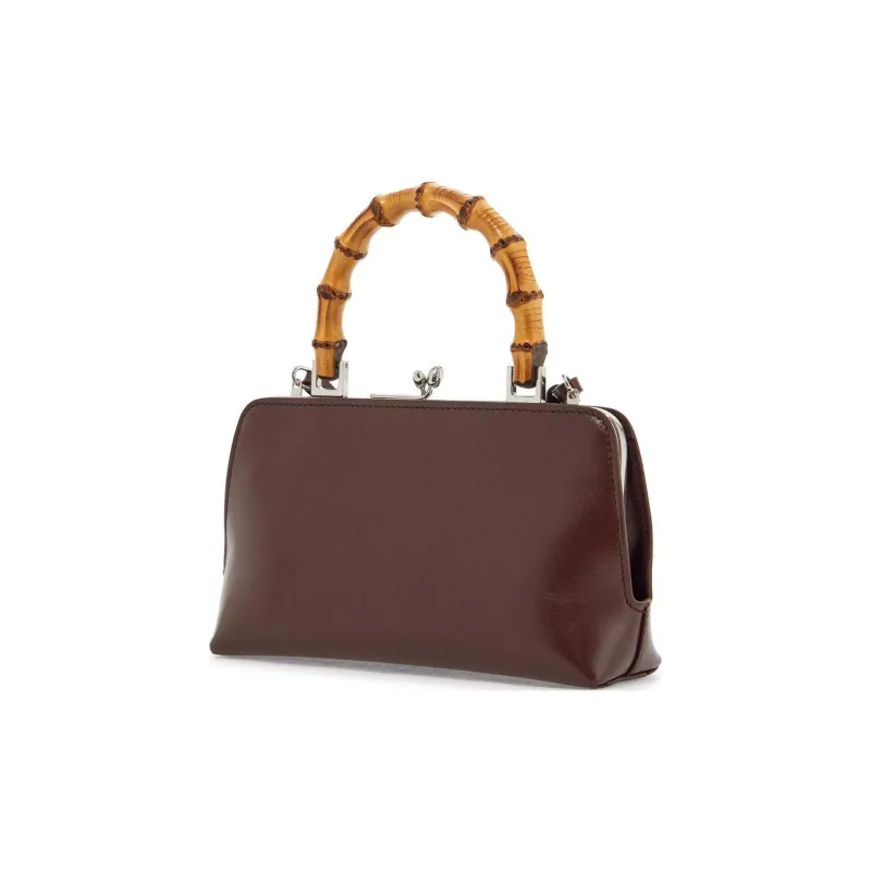 JIL SANDER Goji Cow Leather One Shoulder Handbags Mini Women's Brown-2