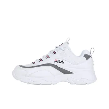 FILA Ray Anti Slip Wear Resistant Low Top Casual Running Shoes Unisex White