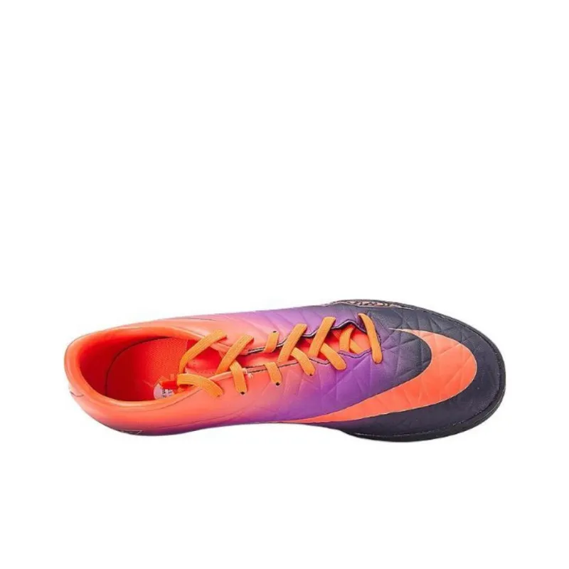 Nike Hypervenom Phelon 2 TF Turf Anti Slip Wear Resistant Soccer Shoes Men's Orange Purple Black-3