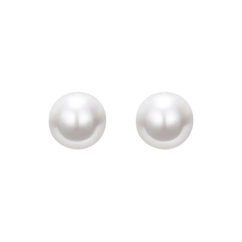 GAONAS 925 Silver Imitation Pearl Stud Earrings Women's-0