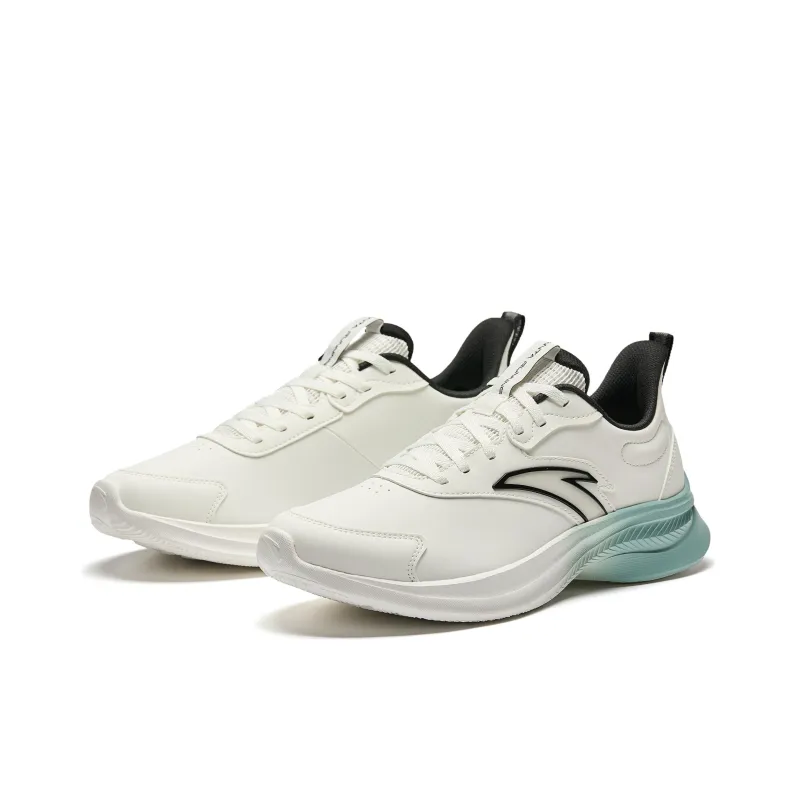 Anta Hydrogen Run Anti-Slip Wear-Resistant Low-Top Running Shoes Men's White Black-3
