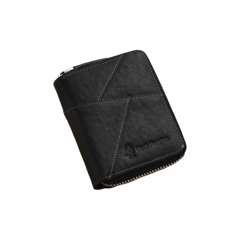 Hush Puppies Cow Leather Card Holder Card Holder Regular Men's Black-2