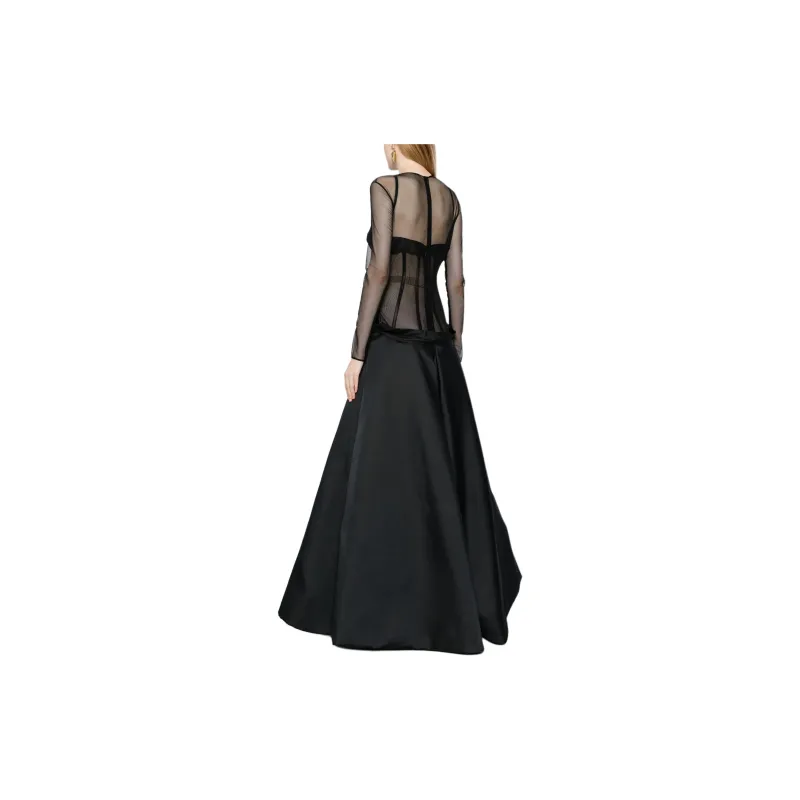 VERSACE Long-Sleeved Dresses Women's Black-2