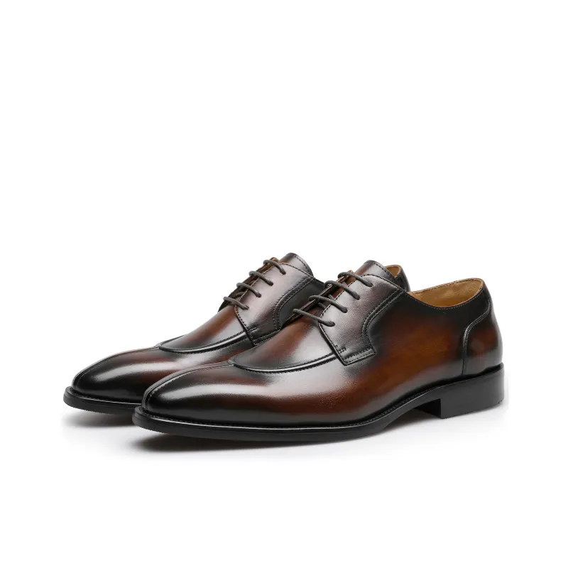 Desai Dress Shoes Men Low Top Black, Brown-6