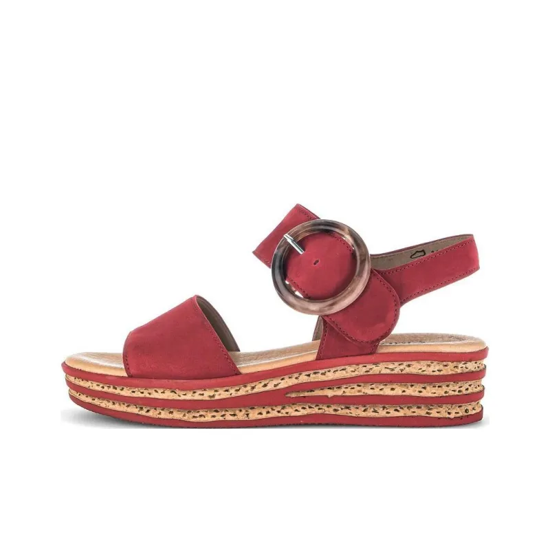 Gabor Fashion Strap Sandals 4.5cm Women's Red-0
