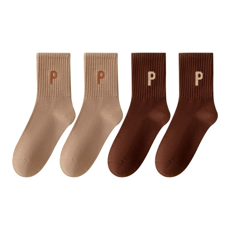 MIIOW Trend Party Series Mid Calf Socks Unisex 4 Pack-4