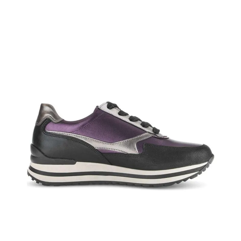 Gabor Comfort Low-Top Casual Shoes Women's Black Purple-1