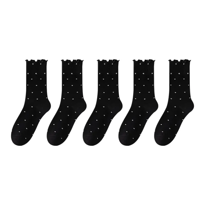 MIIOW Mid Calf Socks Women's 5 Pack-21