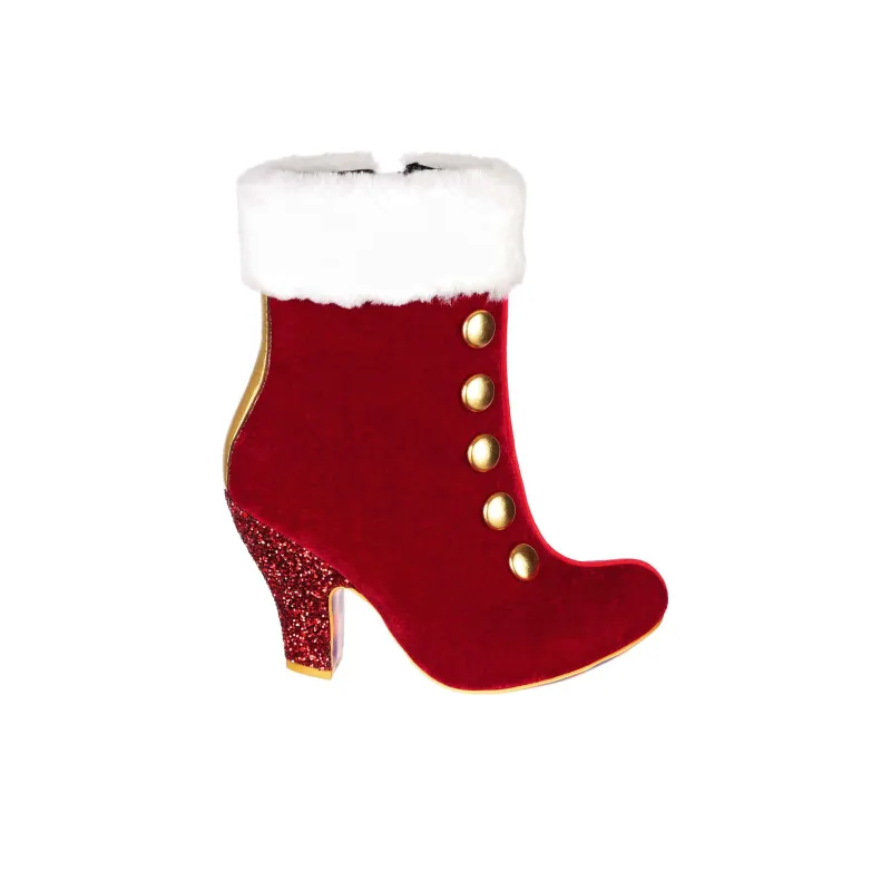 IRREGULAR CHOICE Splendid Season Ankle Boots 9.2cm Women's Red-1