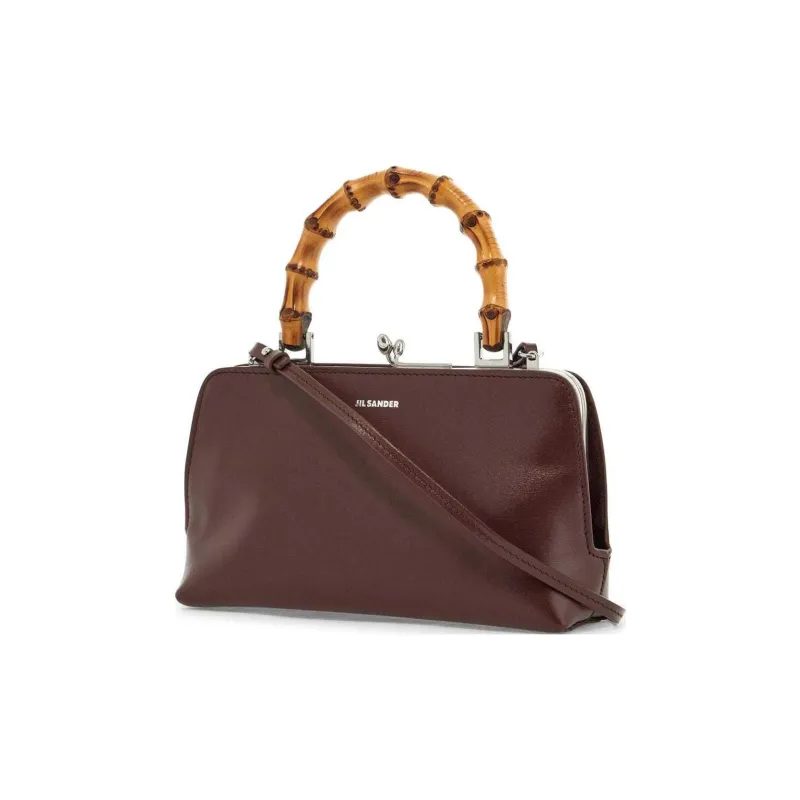JIL SANDER Goji Cow Leather One Shoulder Handbags Mini Women's Brown-1
