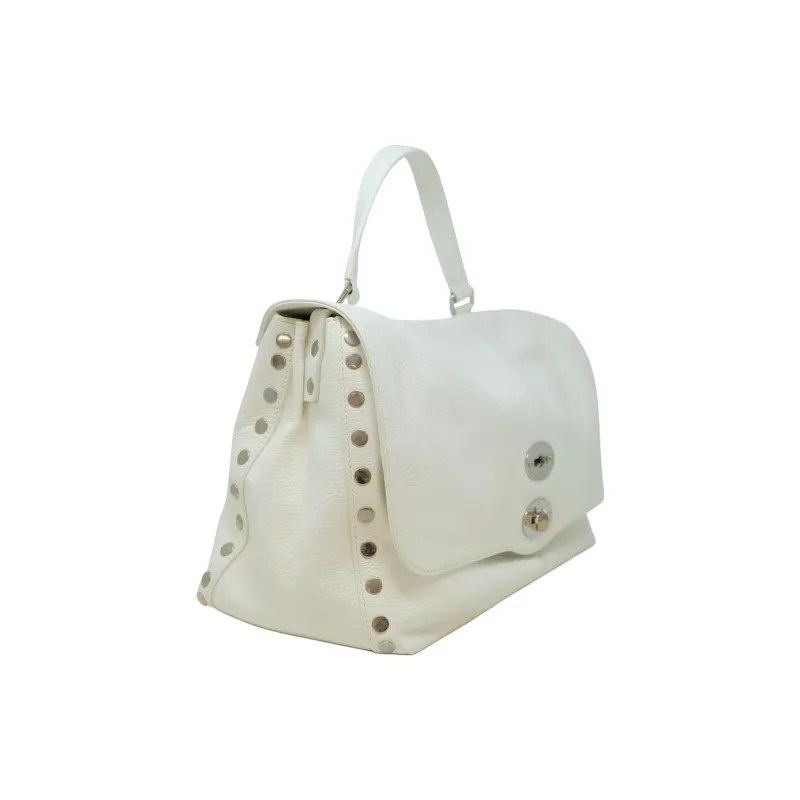 Zanellato Leather One Shoulder Handbags Medium Size Women's Latte White-2