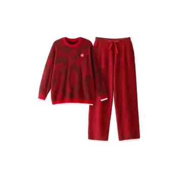Bananain Pajama Set Women's Good Luck Red