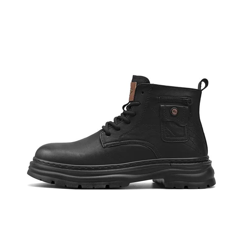 HLA Martin Boots Men Black, Brown-10