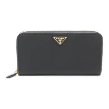 PRADA Saffiano Nylon Wallet Women's Black