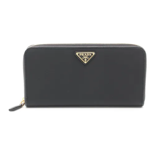 PRADA Saffiano Nylon Wallet Women's Black