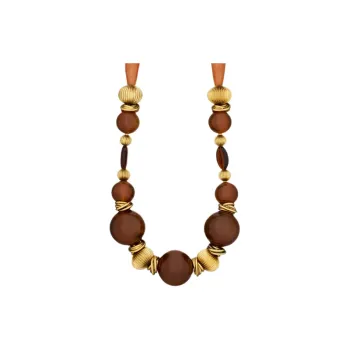 SAINT LAURENT Rosewood Necklaces Unisex Copper Gold