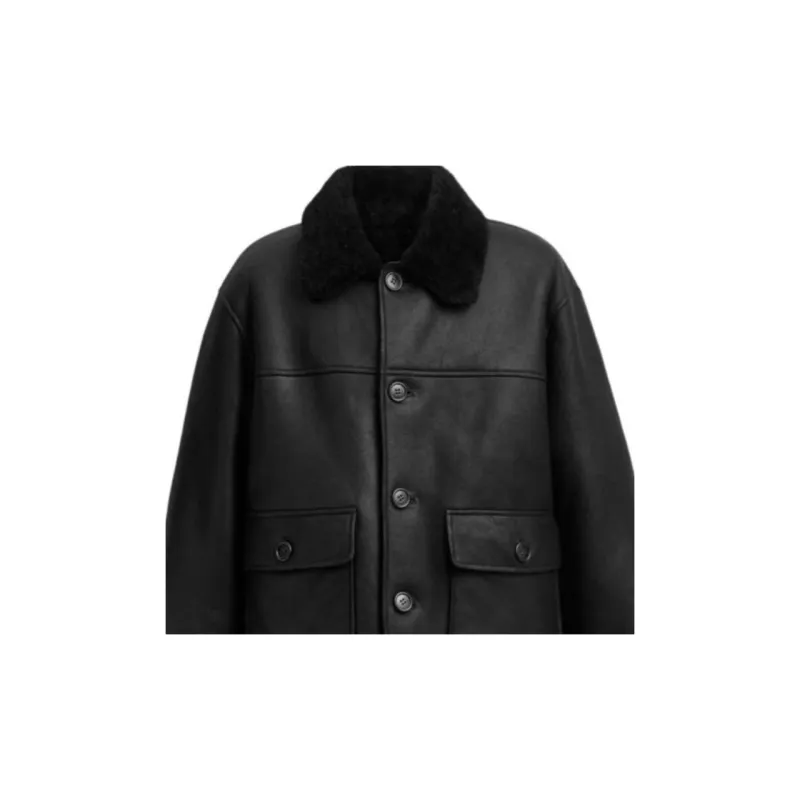 COACH Leather Jacket Men's Black-2