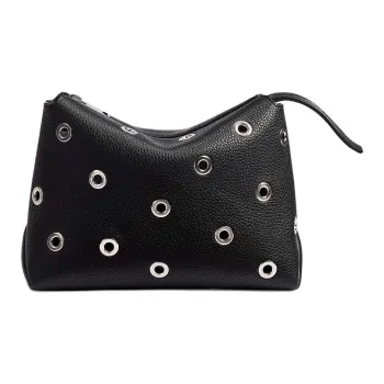 KHAITE Litchi Grain Calfskin Clutch Women's Black