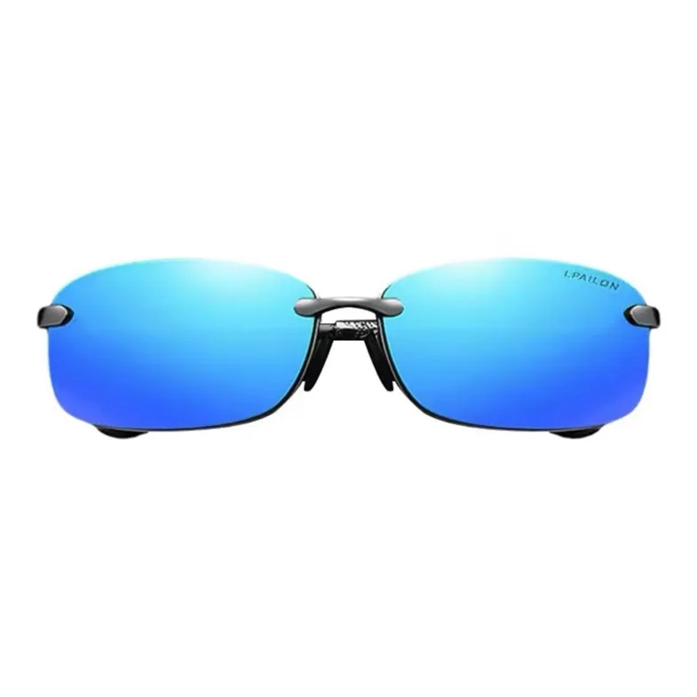 Thunder Pailong Alloy Square Sunglasses Men's Black Gray Gold-9
