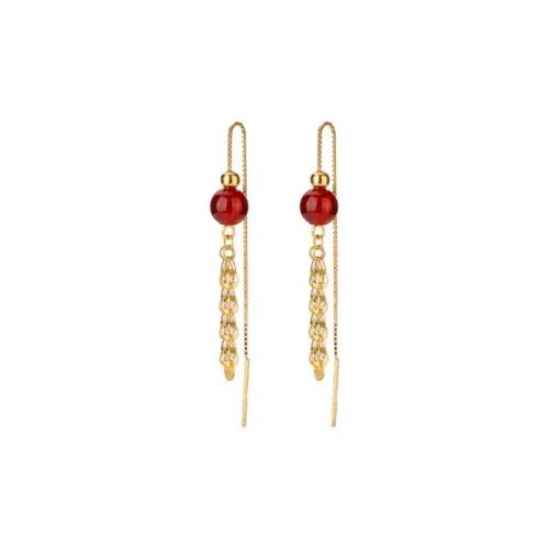 Old Qingyun Silver Building 990 Silver Drop Earrings Women's