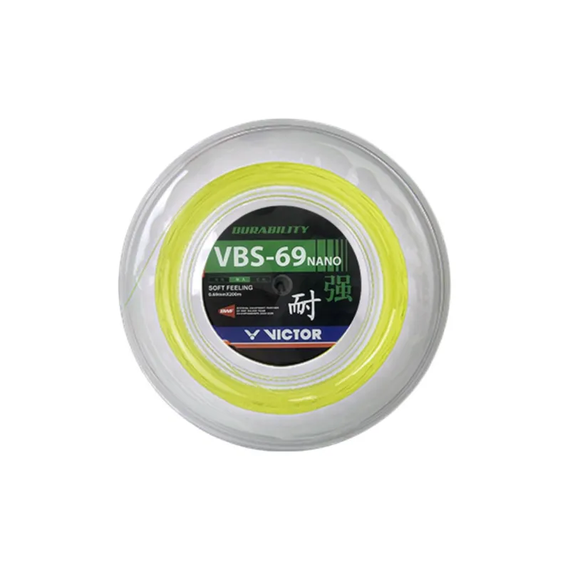 VICTOR Stretchable And Durable Badminton Racket Strings Ball Court Unisex 200m* 0.69mm-2
