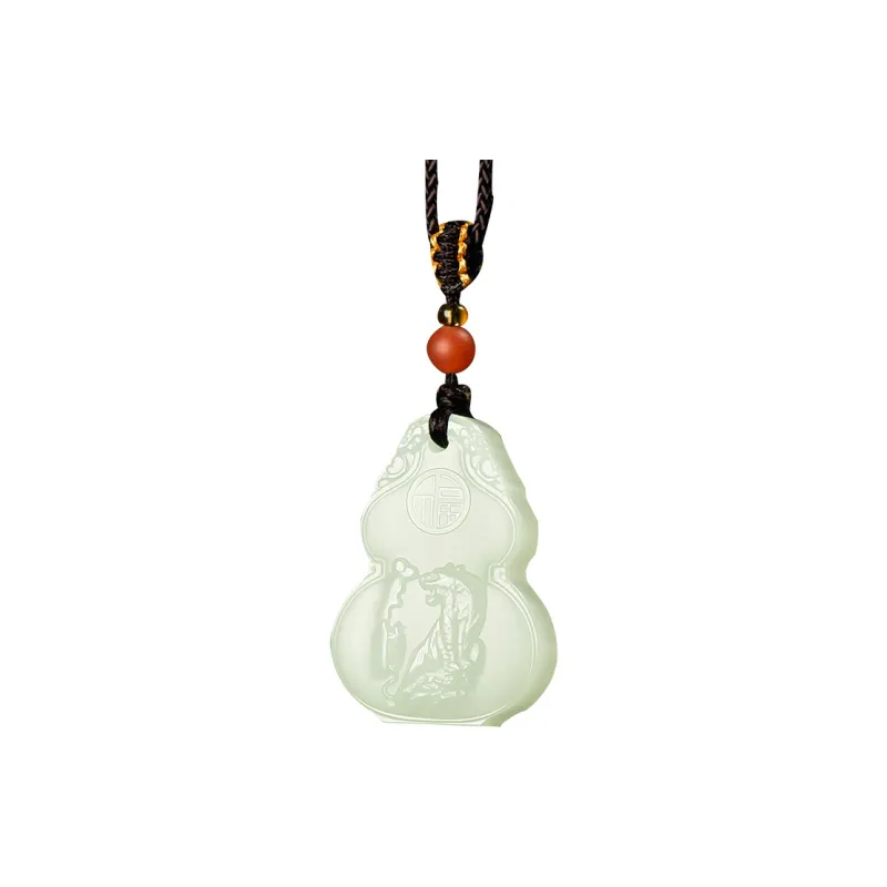 KUNYUYAO Hetian Jade Pendants White Jade Unisex-14