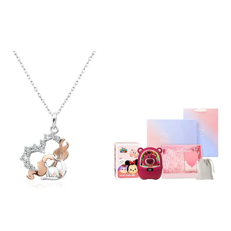 Disney Princess S925 Silver Necklaces Women's-22