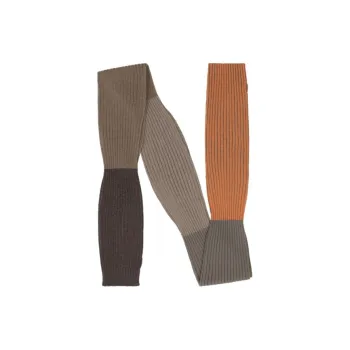ISSEY MIYAKE Wool Knit Scarves Men's Orange/yellow/green/blue