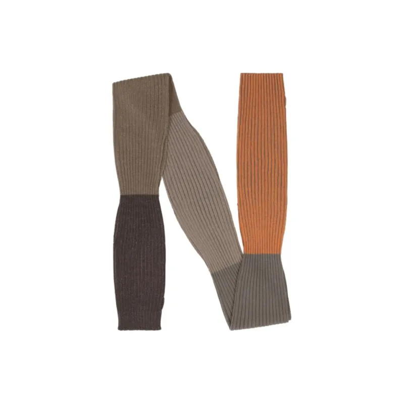 ISSEY MIYAKE Wool Knit Scarves Men's Orange/yellow/green/blue-0