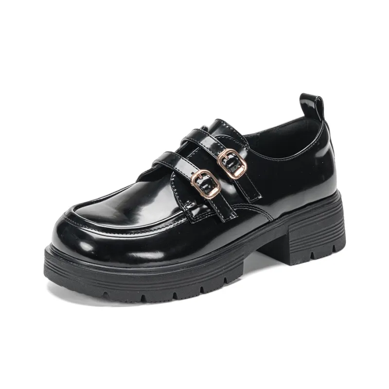 EXULL Q Loafers 5cm Women's Black-1