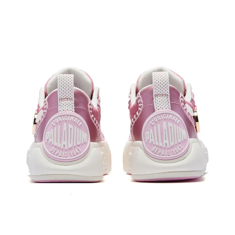 Palladium Anti Slip Wear Resistant Low Top Skateboard Shoes Unisex Light Pink-5