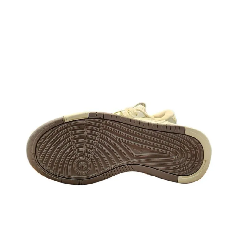 Erke No. 3 Single Slip-Resistant Cushioning Coverage Low-Top Skateboard Shoes Women's White Green-5