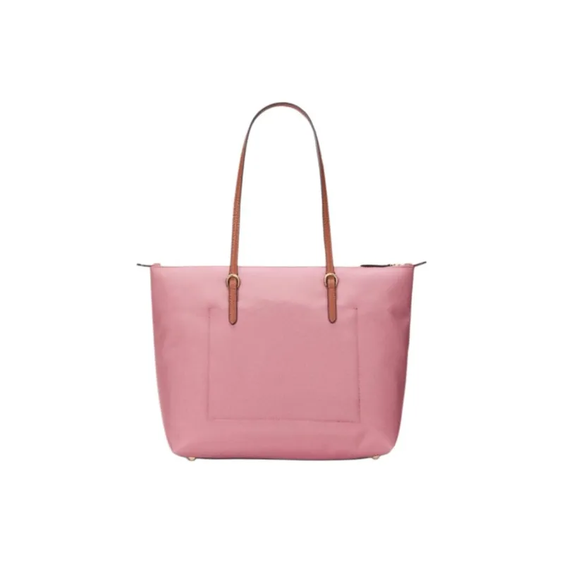 Ralph Lauren Fabric Tote Bag Shopping Bag Shoulder Bags Medium Size Women's Light Pink & Brown Yellow-2