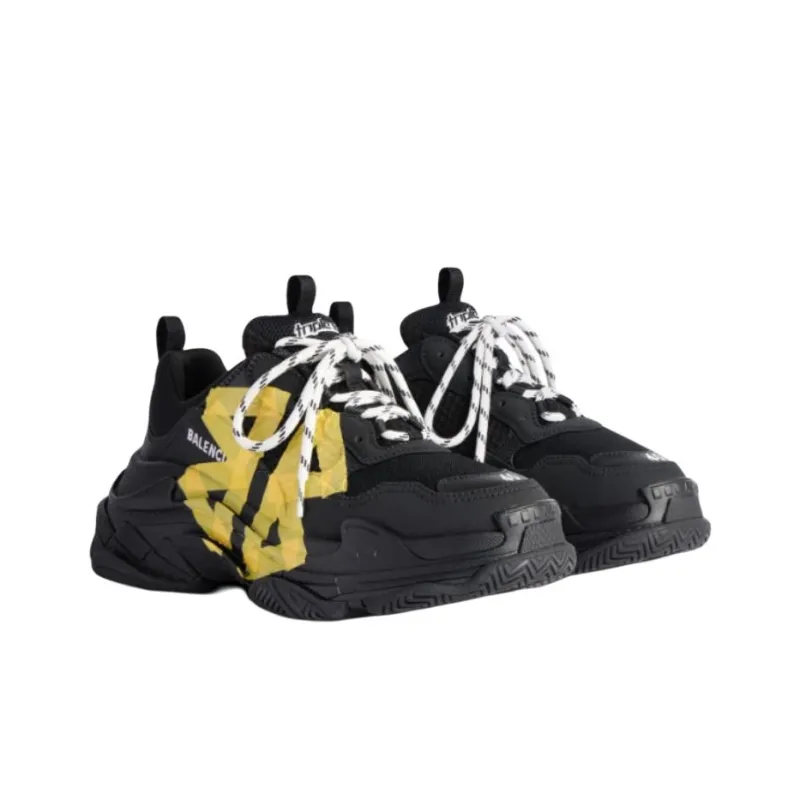 Balenciaga Triple S Tape Type Lace Up Sneakers Women's-2